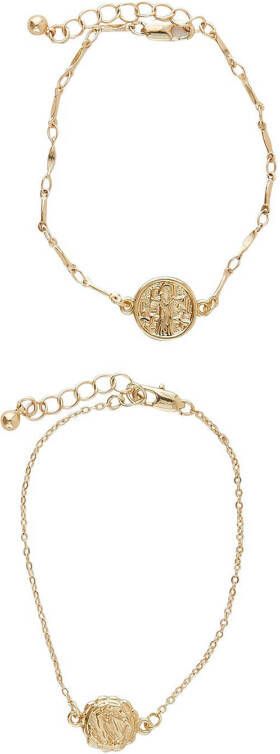 PIECES armband PCHATTA set van 2 goud