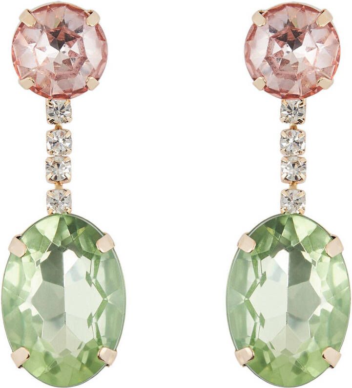 PIECES oorbellen PCKARITTE groen/roze
