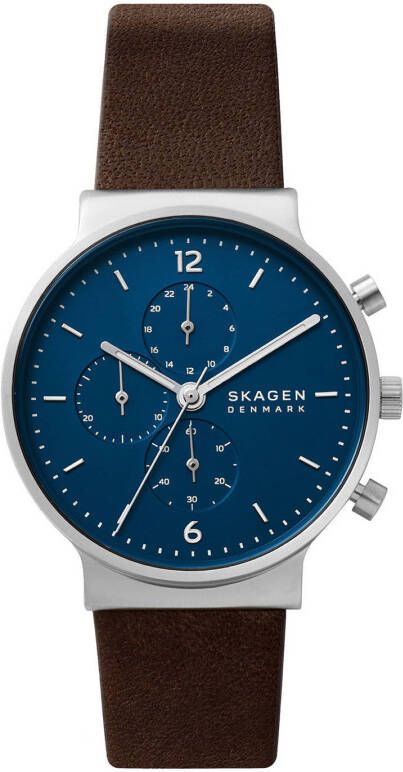 Skagen horloge SKW6765 Ancher Chronograph bruin