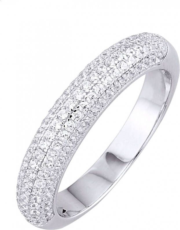 AMY VERMONT Damesring met synth. zirkonia's Zilverkleur