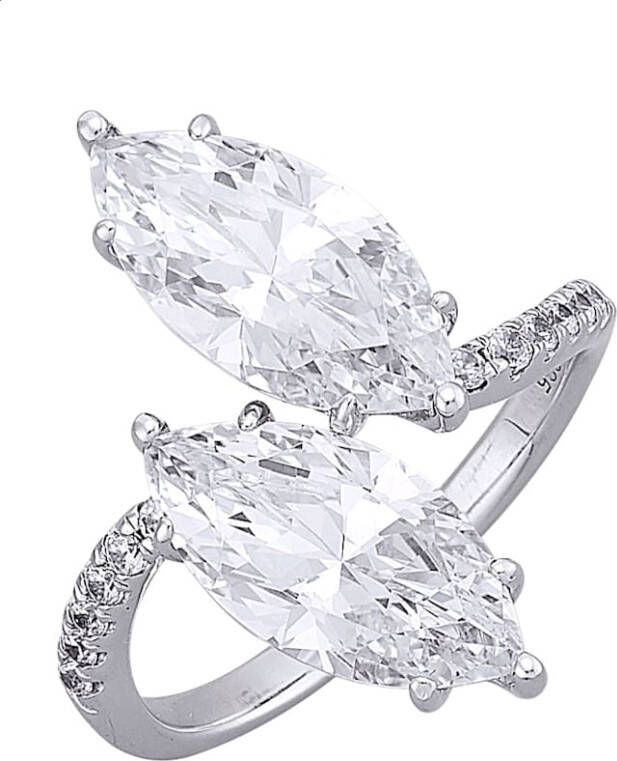 AMY VERMONT Damesring met synth. zirkonia's Zilverkleur