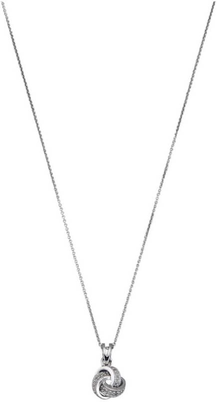 AMY VERMONT Hanger met ketting met ijsdiamanten Zilverkleur
