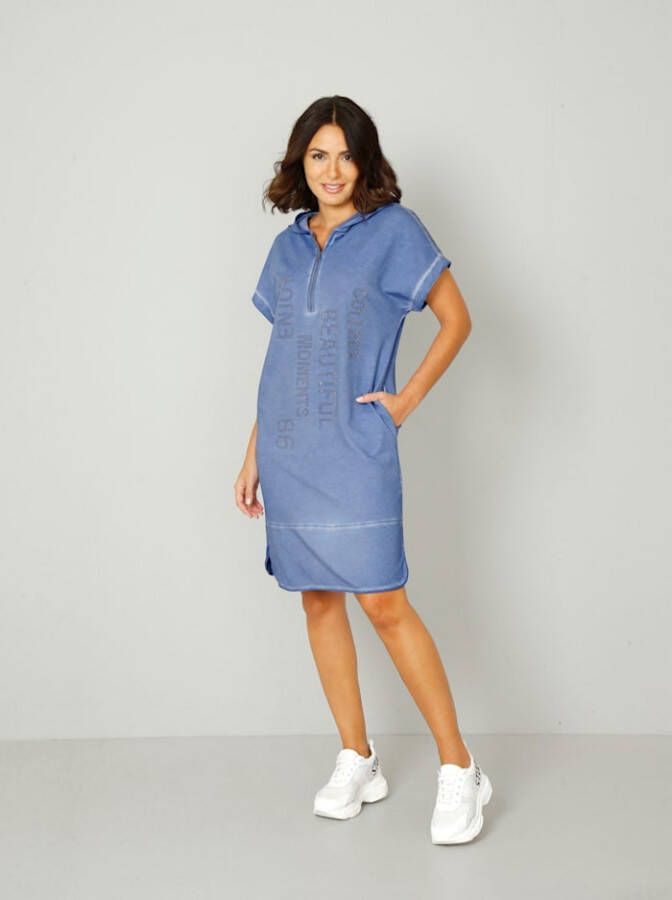 AMY VERMONT Jurk Rookblauw