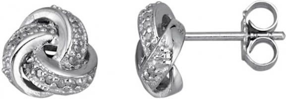 AMY VERMONT Oorstekers met ijsdiamanten Zilverkleur