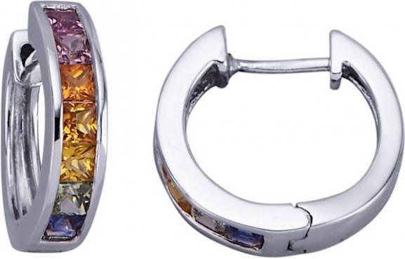 Diemer Farbstein Creolen met saffieren Multicolor