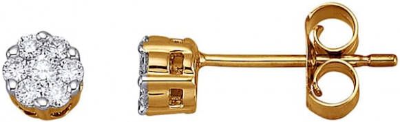 Diemer Diamant Oorstekers met briljanten Wit