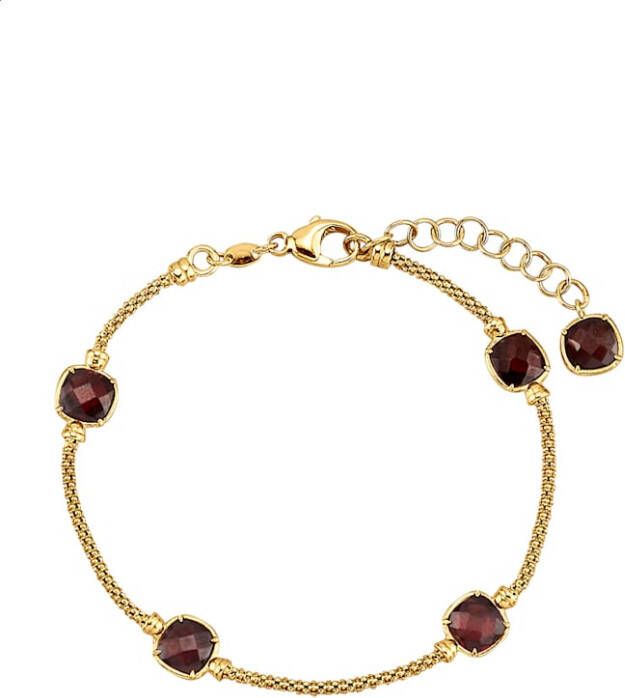 Diemer Farbstein Armband met granaat Bruin