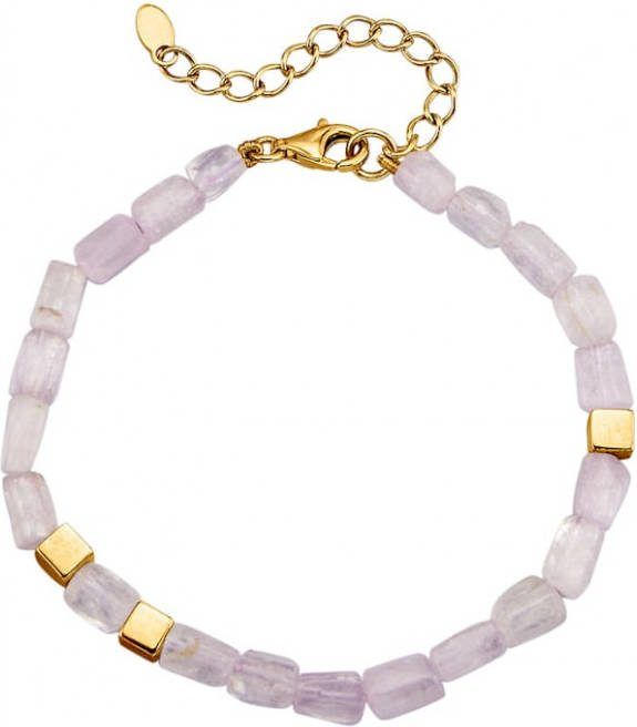 Diemer Farbstein Armband van echt zilver, verguld Roze