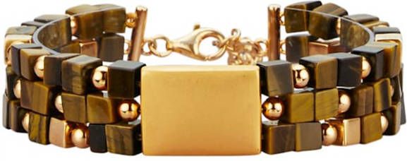 Diemer Farbstein Armband van tijgeroog Bruin