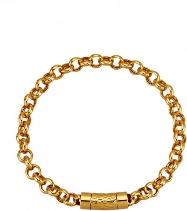 Diemer Farbstein Armband van verguld zilver Geelgoudkleur