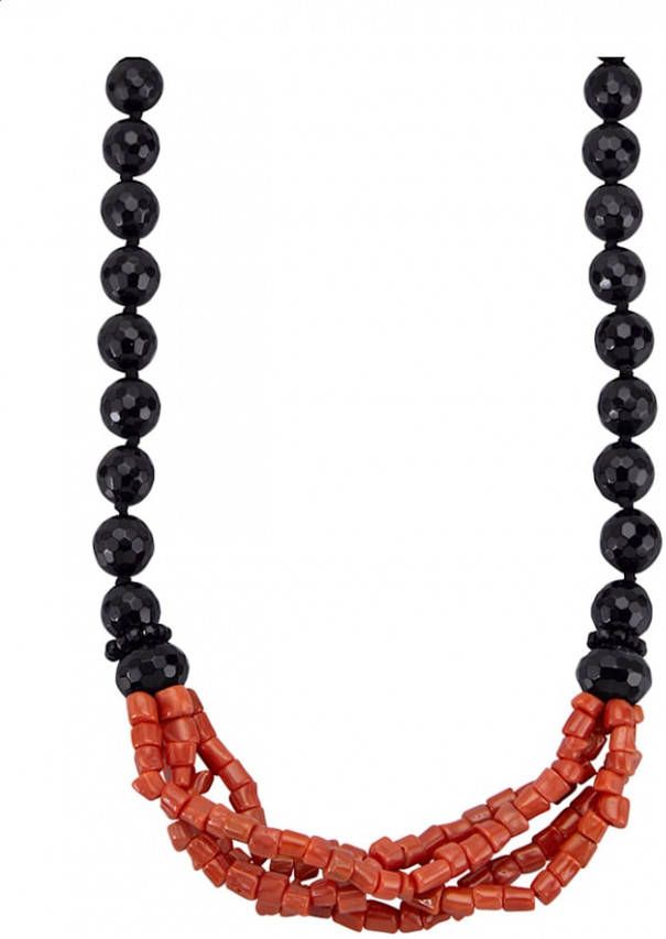 Diemer Farbstein Collier van echt zilver Multicolor