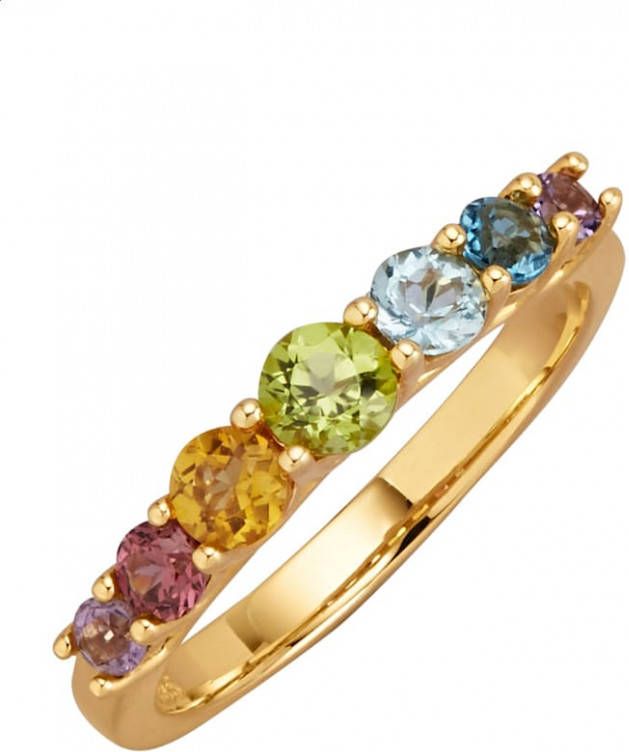 Diemer Farbstein Damesring met gekleurde stenen Multicolor
