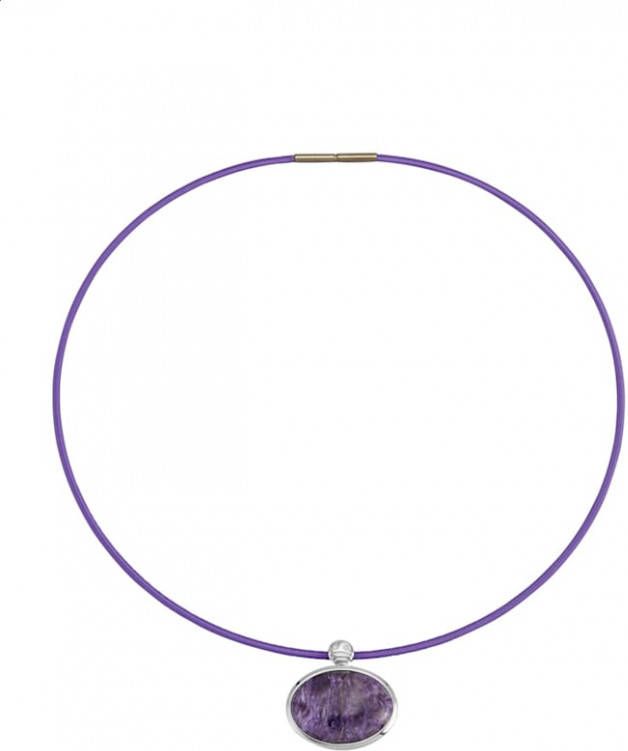 Diemer Farbstein Hanger met collier met charoiet cabochon Paars