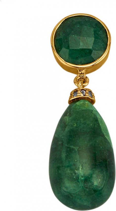 Diemer Farbstein Hanger met smaragden en witte topazen Groen