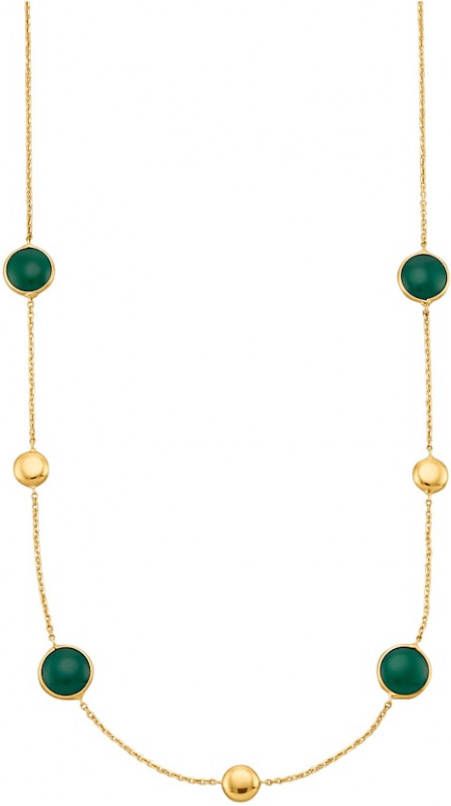 Diemer Farbstein Ketting met agaten Groen