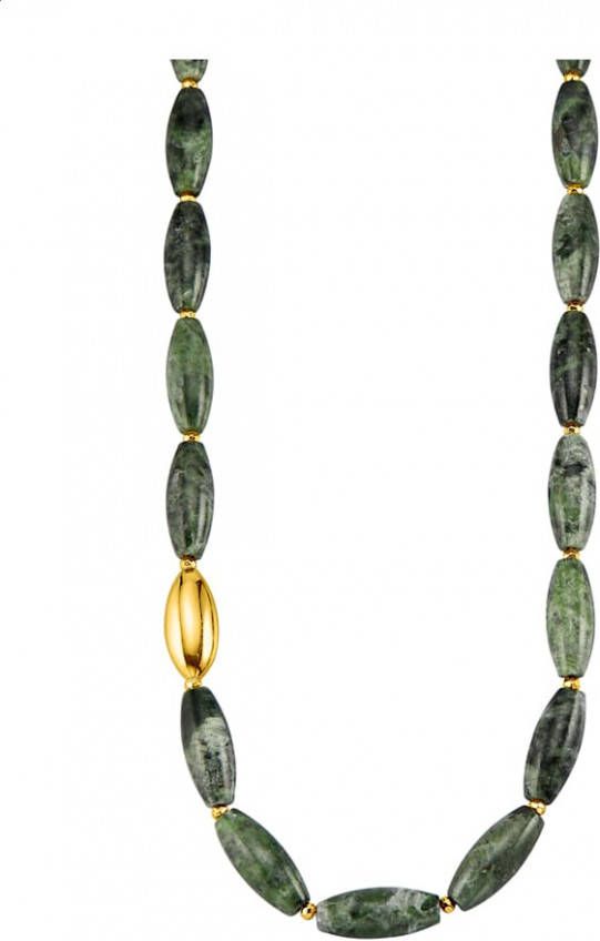 Diemer Farbstein Ketting met hematietkralen Groen