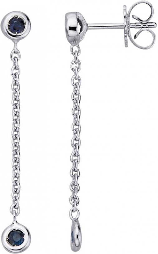 Diemer Farbstein Oorbellen met saffieren Blauw