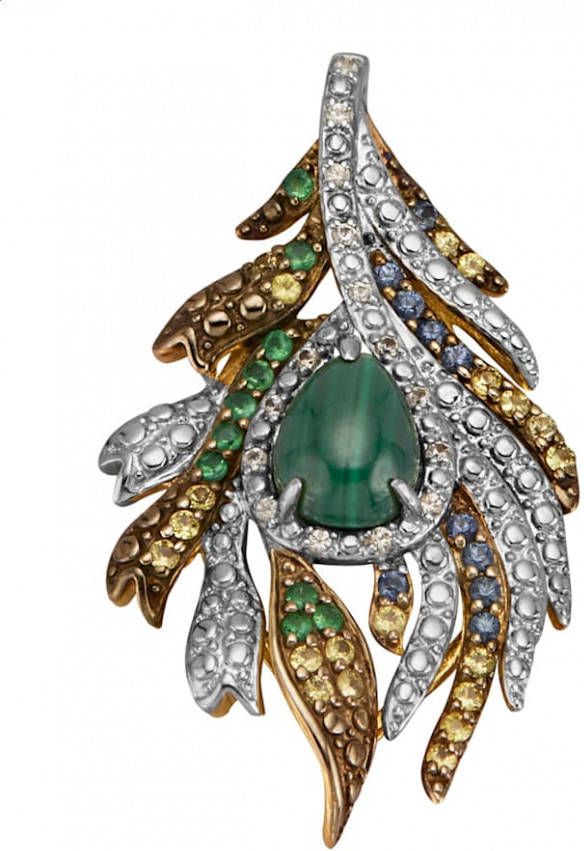 Diemer Farbstein Hanger met gekleurde edelstenen Multicolor