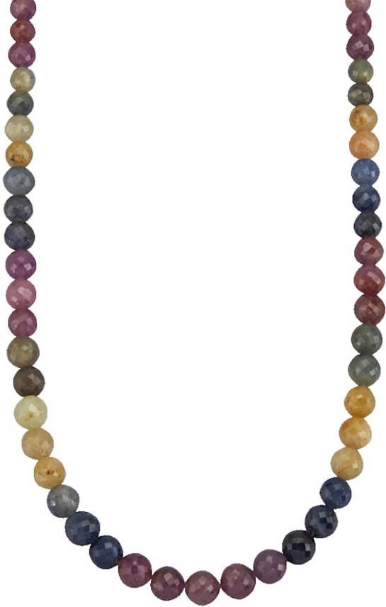 Diemer Farbstein Ketting van multicolor saffierkralen Multicolor