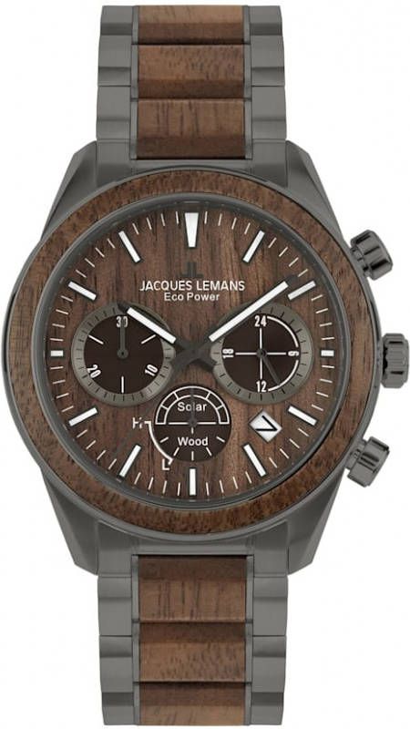 Jacques Lemans Herenchronograaf Eco Power 1 2115K Bruin