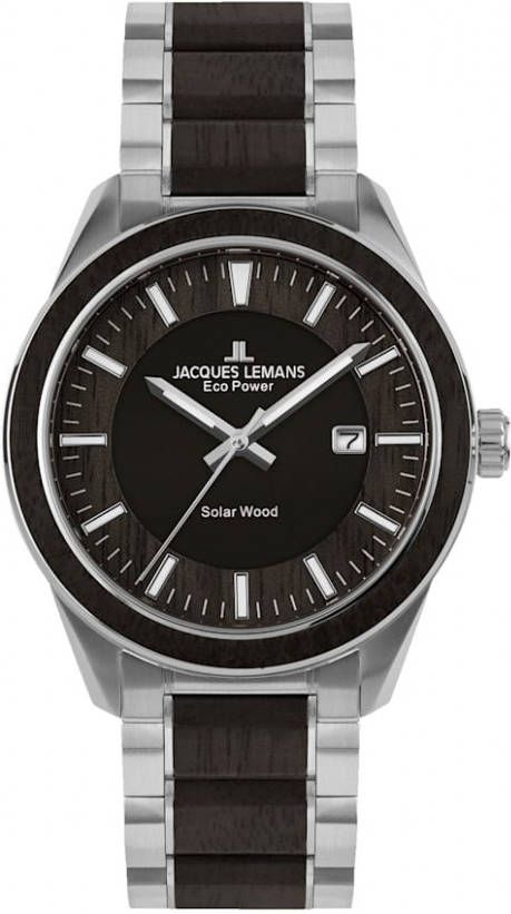 Jacques Lemans Herensolarhorloge Serie Eco Power, collectie Classic, 1 2116G Bruin