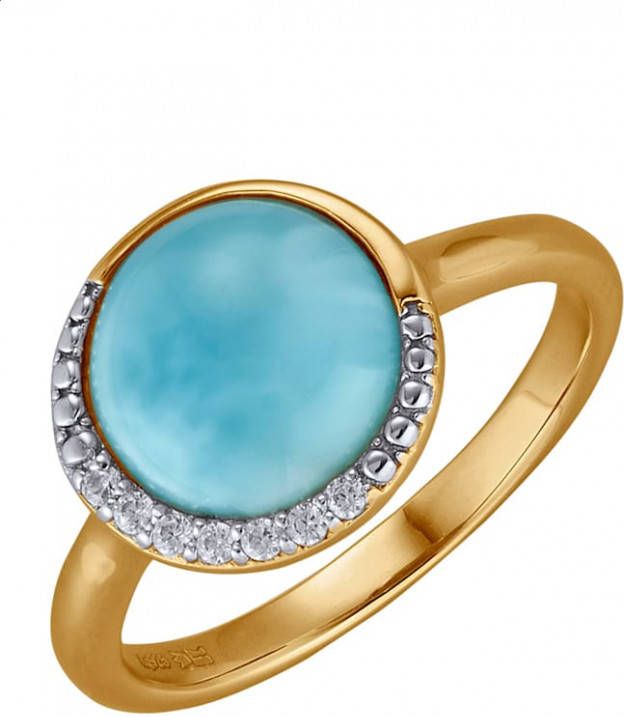 KLiNGEL Damesring met larimar Turquoise